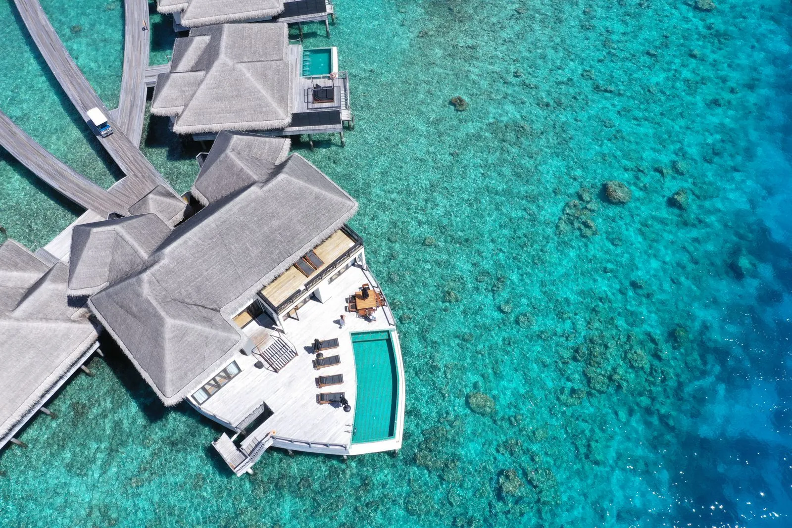 Overwater villa with private pool in the Maldives
